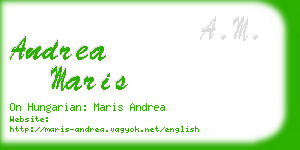 andrea maris business card